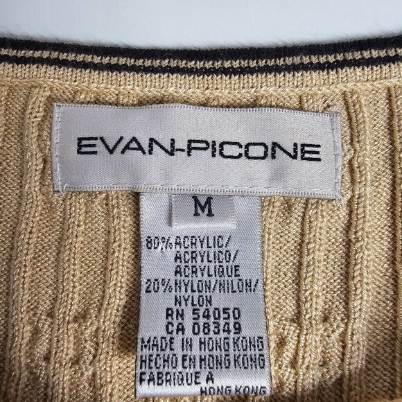 Vintage Evan-Picone Neutral Tank Top Beige Tan Knit 90s-Y2k Womens‎ M - Picture 4 of 8